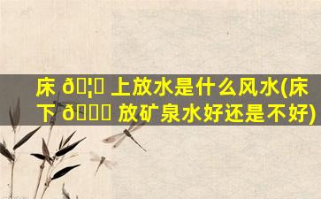 床 🦉 上放水是什么风水(床下 🐋 放矿泉水好还是不好)